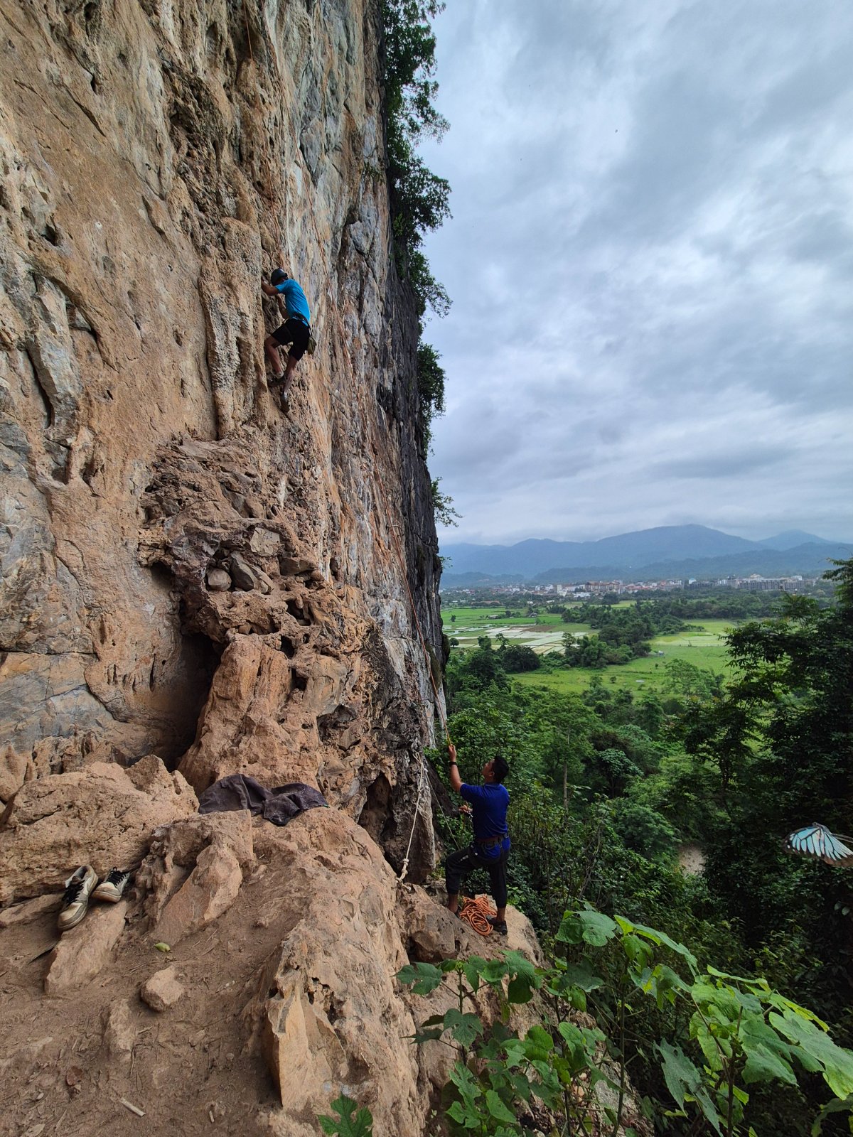 Rock Climbing in Vang Vieng: A Safe First Climb with Adam's Climbing School