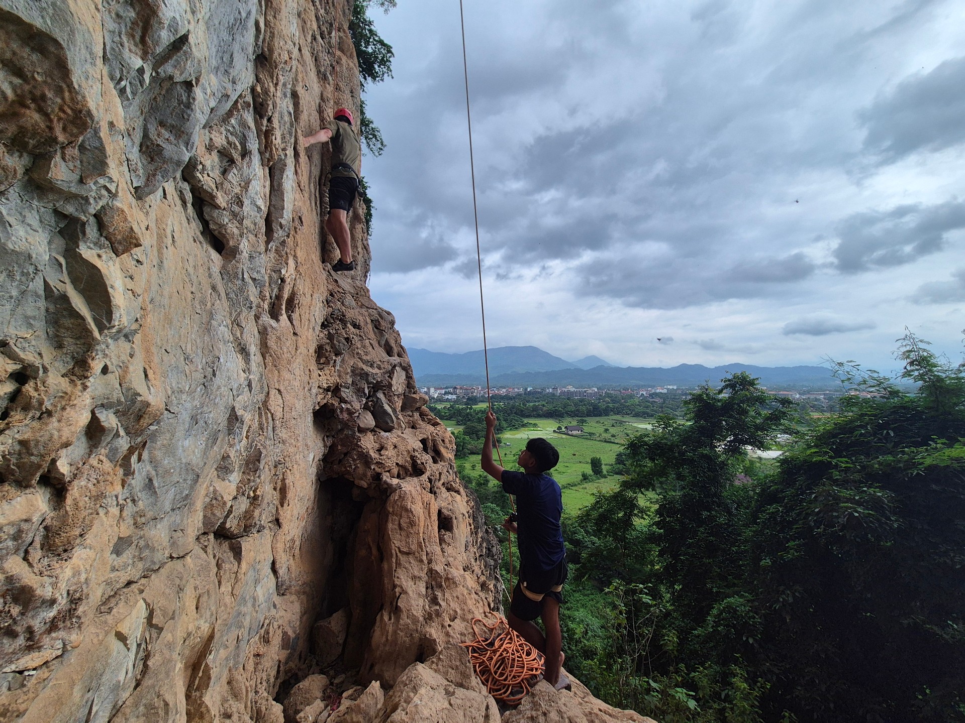 Rock Climbing in Vang Vieng: A Safe First Climb with Adam's Climbing School