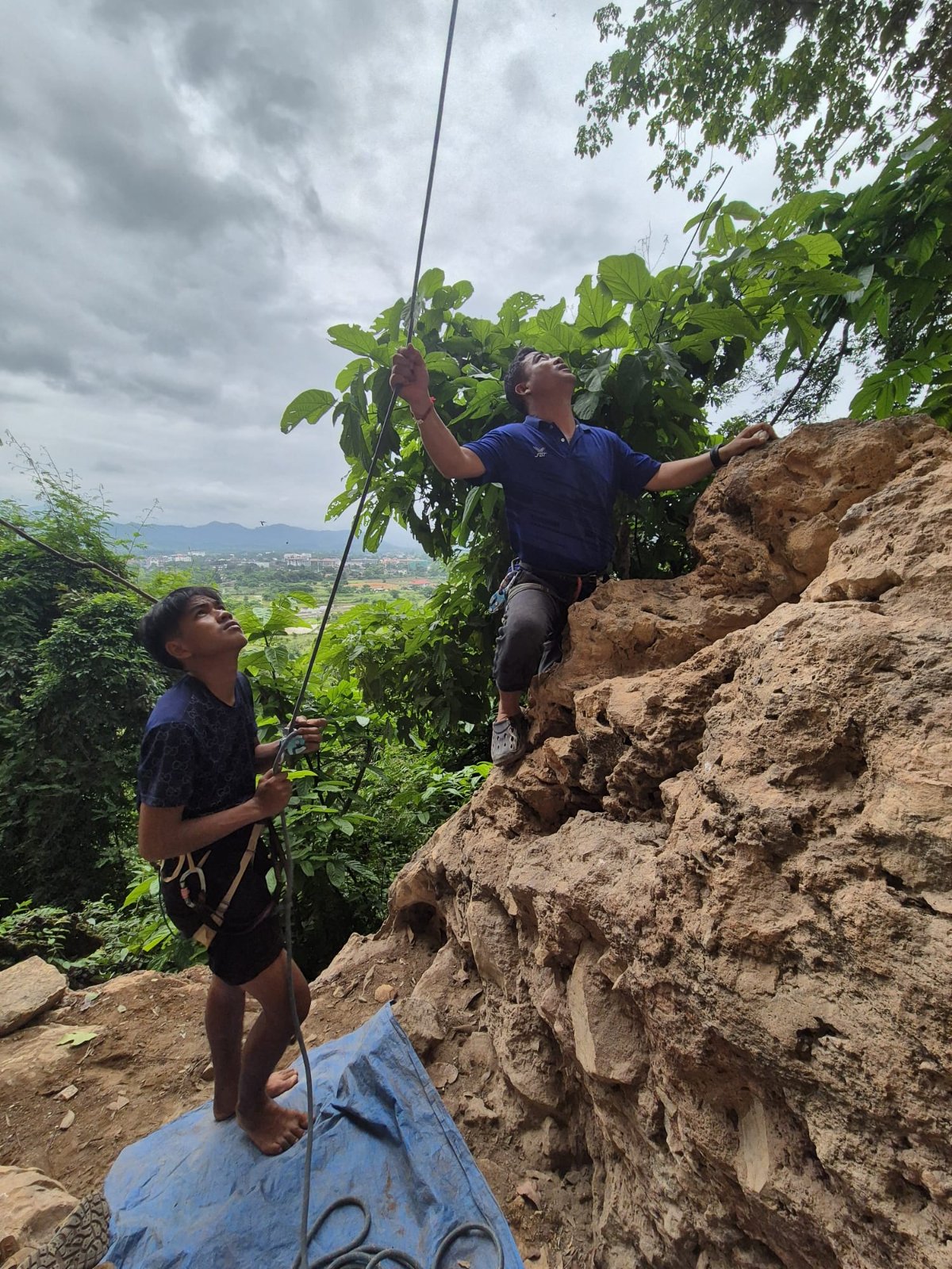 Rock Climbing in Vang Vieng: A Safe First Climb with Adam's Climbing School