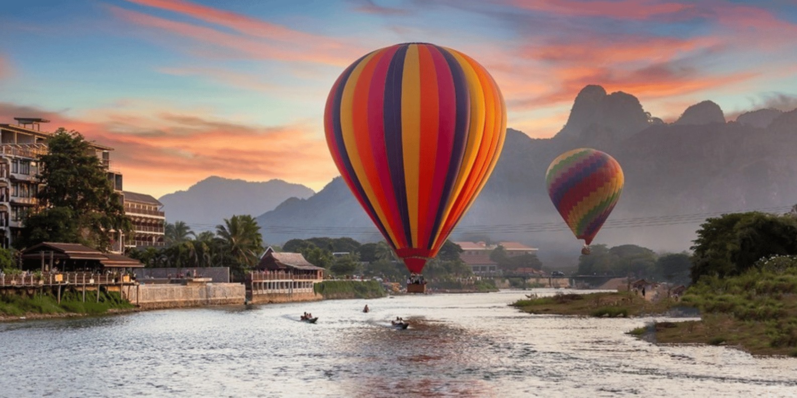 Vang Vieng Hot Air Balloon Ride in Vang Vieng